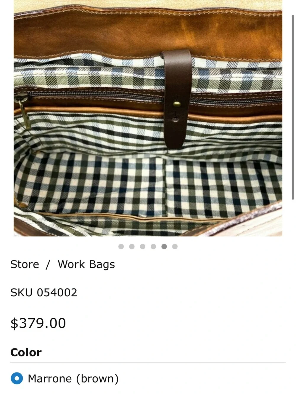Tan Genuine Leather Messenger Bag - Florence, Italy